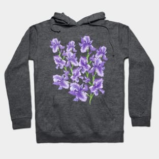 FLOWERS Irises-Bouquet of irises-Beautiful irises Hoodie